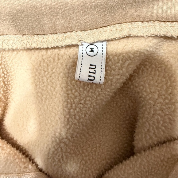 Women's Tan Quarter-Zip Fleece Jacket - Picture 3 of 3